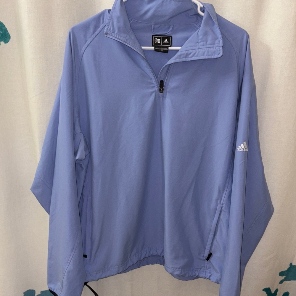 adidas Lavender Half-Zip Athletic Pullover